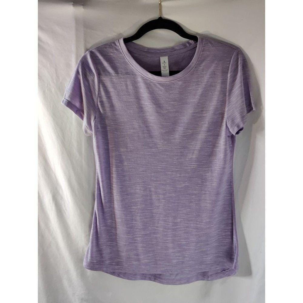 Icyzone Womens Short Sleeve‎ Athletic T-Shirt Round Neck Purple Size Small